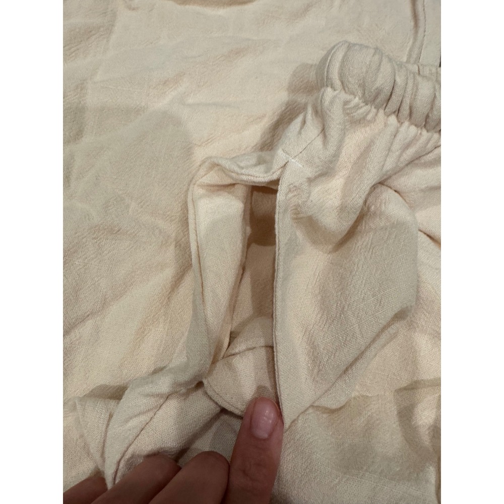 Cotton/Linen Blend Size M Drawstring Pants Resortwear Cottagecore Coquette - Picture 4 of 7